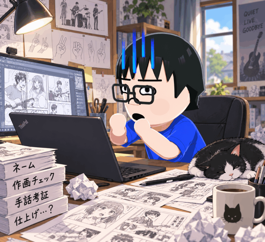 漫画創作は血圧爆上げ