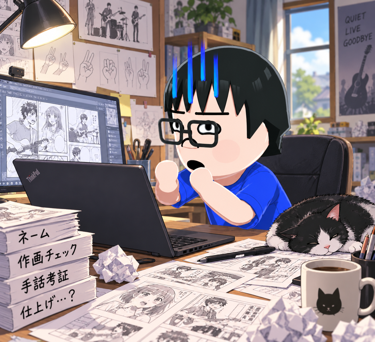 漫画創作は血圧爆上げ
